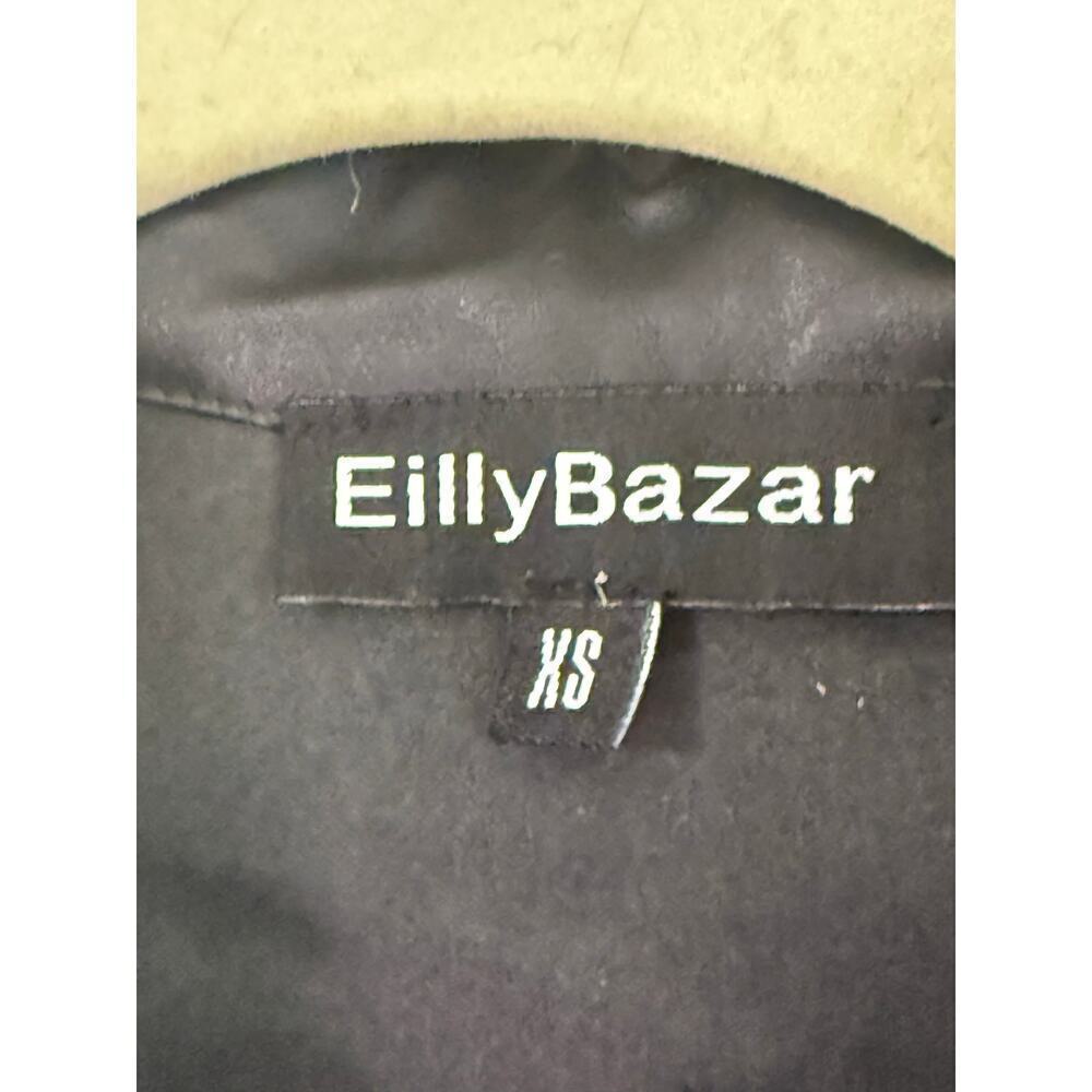 Eilly Bazar Black Pleather Long Sleeve Shirt - Women's XS - Picture 3 of 5